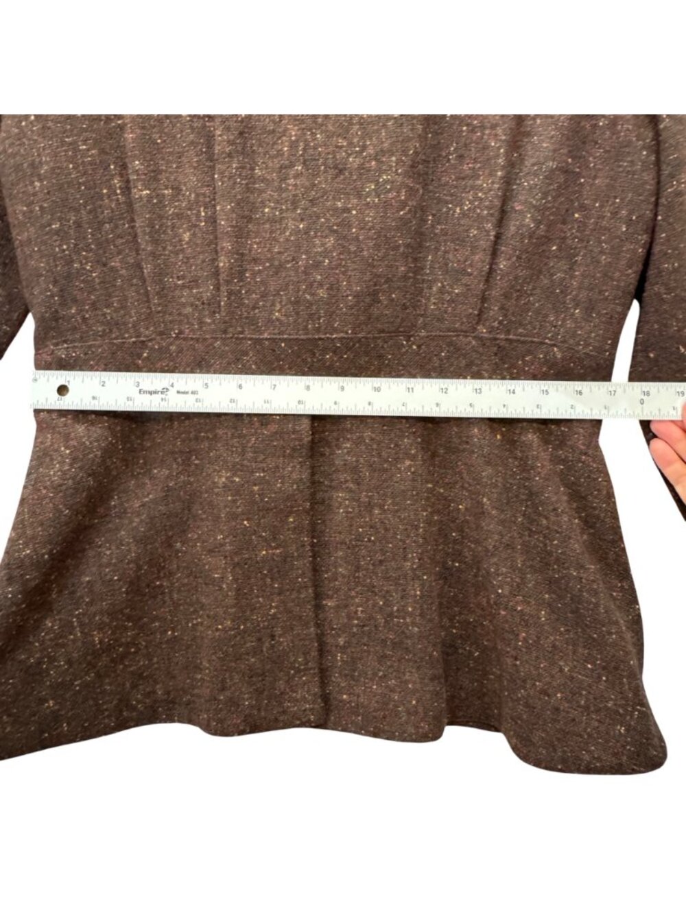Vintage 90s Desert West Brown Wool Women's M Tweed Blazer Southwestern Boutique - Picture 14 of 16